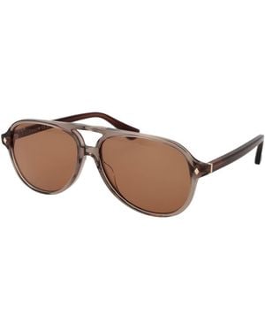 Web Acetate Sunglasses - Brown