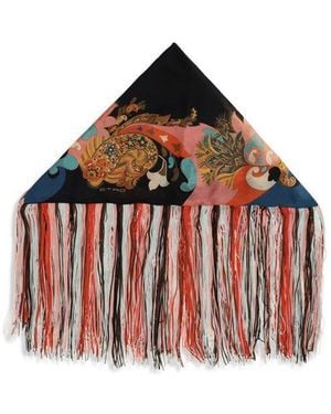 Etro Multicolour Silk Scarf - Red
