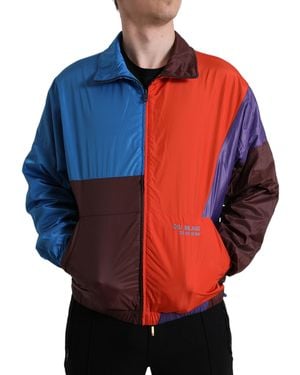 Dolce & Gabbana Colour Windbreaker Jacket - Blue