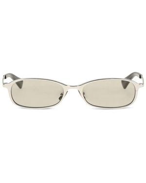 Saint Laurent Silver Acetate Sunglasses - White