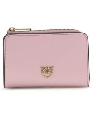 Pinko Multicolor Calf Leather Bos Taurus Wallet - Pink
