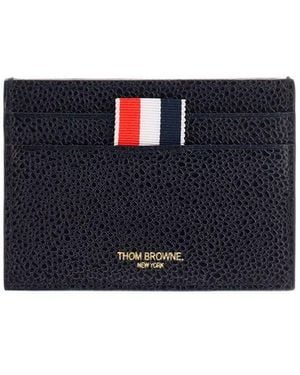Thom Browne Calf Leather Bos Taurus Wallet - Blue