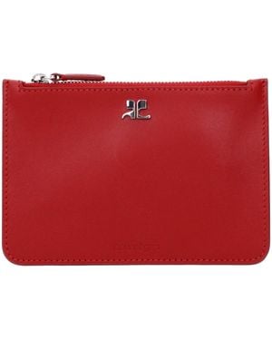Courreges Purses And Ruby Leather - Red