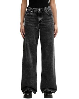 KARL LAGERFELD Recycled Cotton Relaxed Fit Jeans - Black