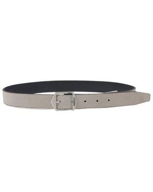 Antony Morato Grey Leather Regular Belt - White