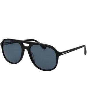 Barbour Black Plastic Sunglasses - Blue