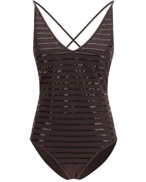 Brunello Cucinelli One-Piece Swimsuit - Brown