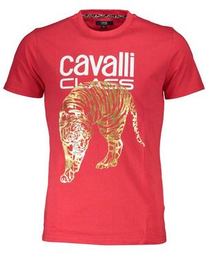 Roberto Cavalli Cotton T-Shirt - Red