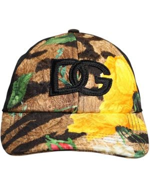 Dolce & Gabbana Multicolor Dg Logo Patch 6 Panels Baseball Cap - Yellow