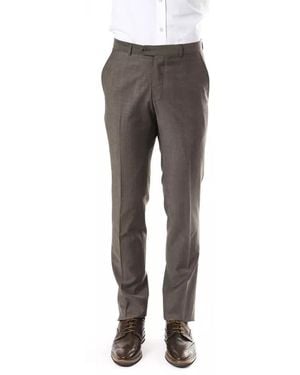 Uominitaliani Grey Wool Mens Suit Pant