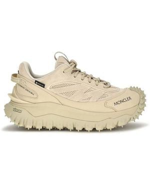 Moncler Beige Calf Leather Bos Taurus Athletic Sneakers - Natural