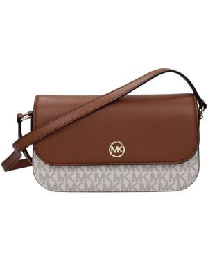 Michael Kors Brown Fabric Crossbody Bag