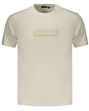 Napapijri Blue Cotton T - Natural