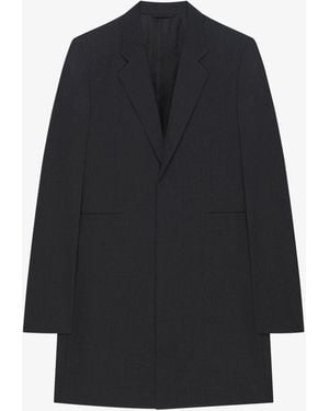 Givenchy Gray Fibers Coat - Blue