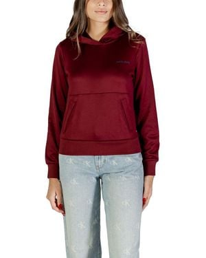 Calvin Klein Bordeaux Cotton Hoodie - Red