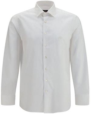 Etro White Cotton Dress Shirt - Grey