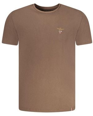 Aeronautica Militare Cotton T-Shirt - Brown