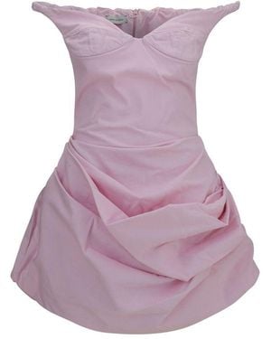 Magda Butrym Multicolour Cotton Casual Dress - Purple