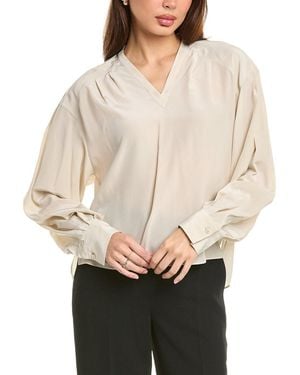 Brunello Cucinelli Beige Silk Blouse - Natural
