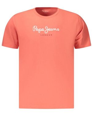 Pepe Jeans Bianco Cotton Men Shirt - Pink