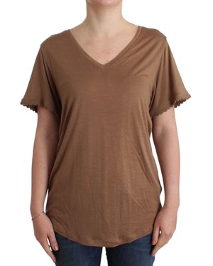 John Galliano Brown Shortsleeved Top