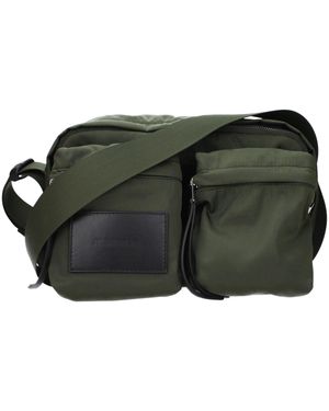 Jil Sander Green Nylon Crossbody Bag - Black