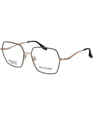 Trussardi Black Stainless Steel Glasses (frames) - Metallic