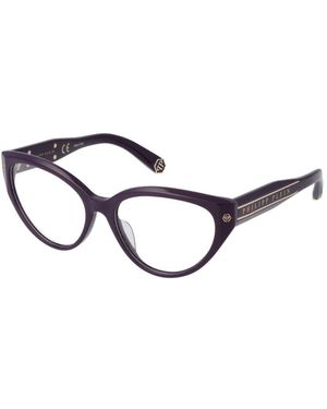 Philipp Plein Cellulose Acetate Glasses (Frames) - Blue