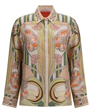 La DoubleJ Multicolour Silk Pattern Shirt