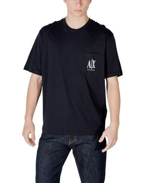ARMANI EXCHANGE Blue Cotton Sportswear - Black