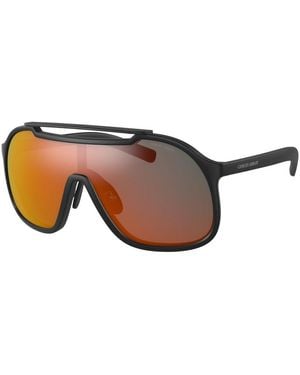 Armani Black Resin Sunglasses - Brown