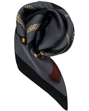 Borbonese Black Silk Scarf