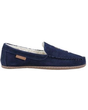 Ralph Lauren Blue Suede Leather Slippers