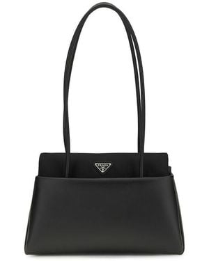 Prada Black Calf Leather Bos Taurus Handbag