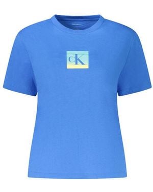 Calvin Klein Blue Cotton Tops & T