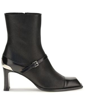 McQueen Black Lamb Leather Ankle Boots