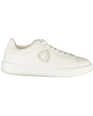 Blauer White Polyurethane Men's Trainer
