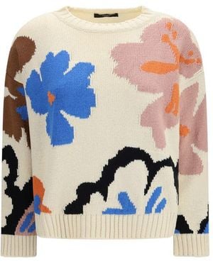 Max Mara Multicolour Cotton Sweatshirt - Blue