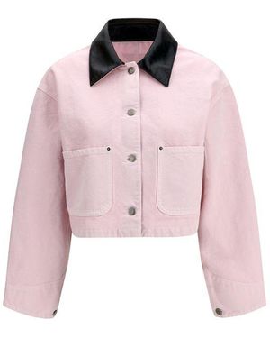 Prada Multicolour Cotton Denim Jacket - Pink