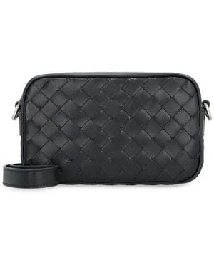 Bottega Veneta Leather Mini Camera Bag - Black