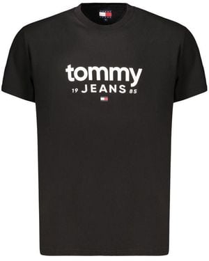 Tommy Hilfiger Black Cotton Mens T