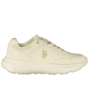 U.S. POLO ASSN. White Polyurethane 's Trainer - Natural