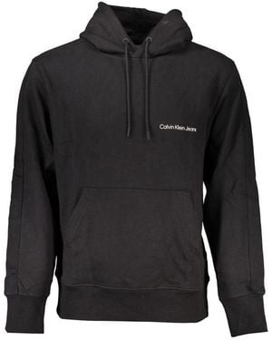 Calvin Klein Elegant Long-Sleeved Hooded Sweatshirt - Black