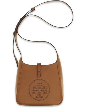 Tory Burch Brown Calf Leather Bos Taurus Shoulder Bag