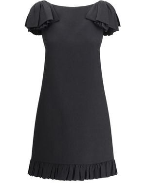 Valentino Mini Dress With Bows - Black