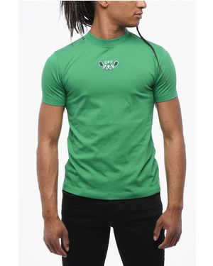 Off-White c/o Virgil Abloh Off- Slim-Fit Bandana Embroide T-Shirt - Green