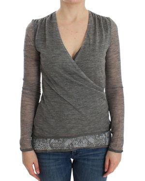 Ermanno Scervino V-Neck Knitwear - Grey