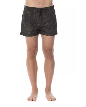 Roberto Cavalli Sleek Army Printed Swimsuit - Black