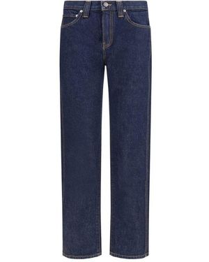 KHAITE Blue Cotton Straight