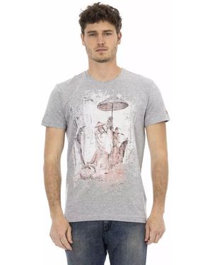 TRUSSARDI ACTION Grey Cotton Men T